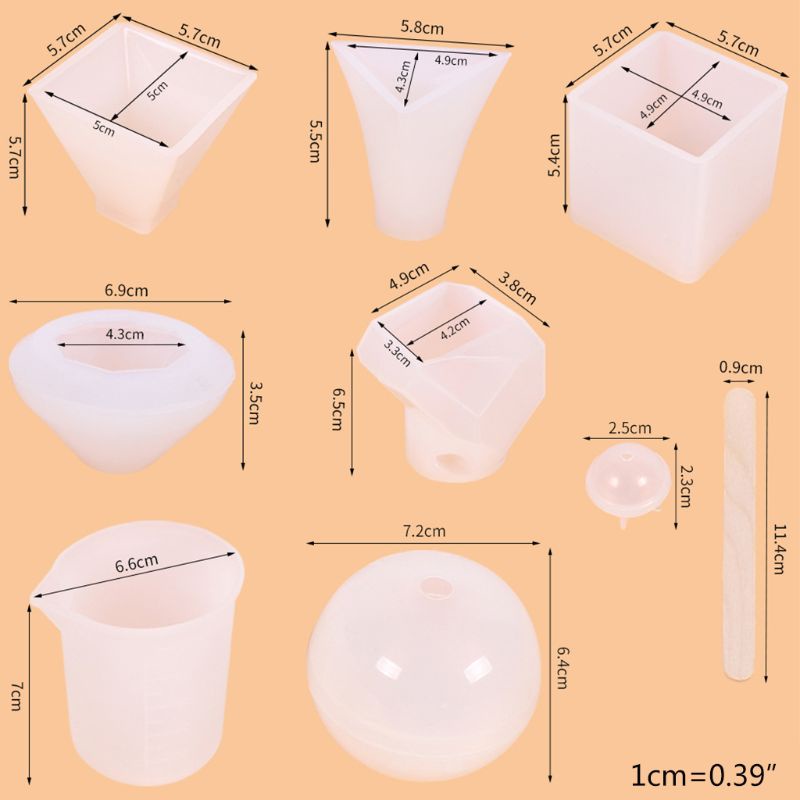 Sa Khuôn Silicon Hình Cầu Kim Tự Tháp Hỗ Trợ Làm Mặt Dây Chuyền