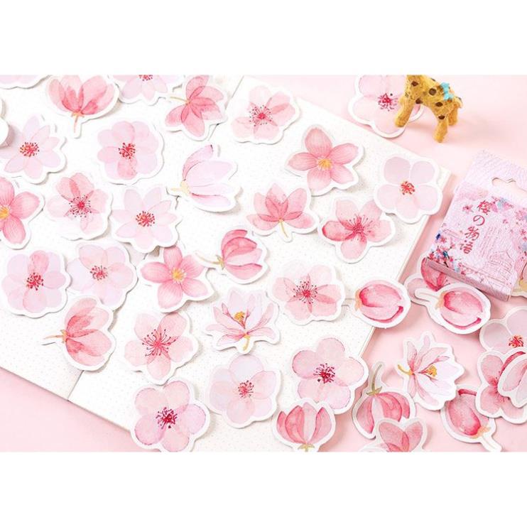 Bộ 46 Sticker Hoa Hàn Quốc dán trang trí E38