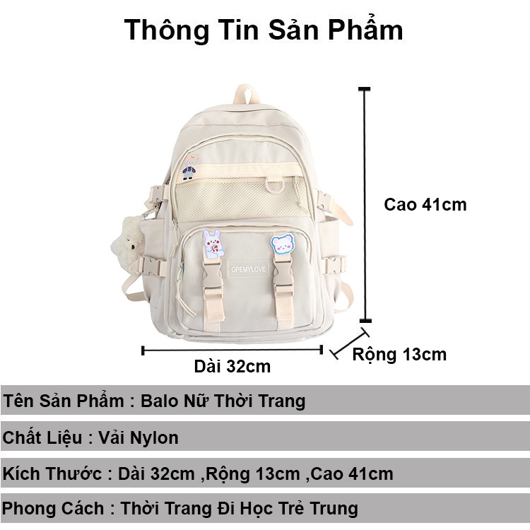 Balo nữ Cặp đi học nam nữ thời trang giá rẻ ZONY Balo đi học ulzzang  Ba lô laptop vải chống nước học sinh sinh viên