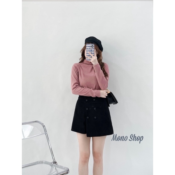 Quần giả váy nhung gân đắp sáu nút chất đẹp Ảnh thật/ sẵn