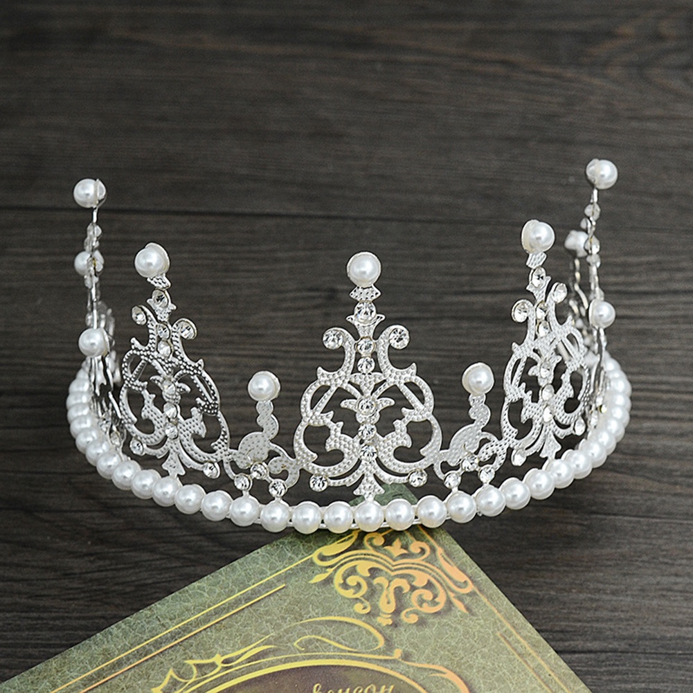 Vương Miện Cài Tóc Đính Đá Lấp Lánh 16cm