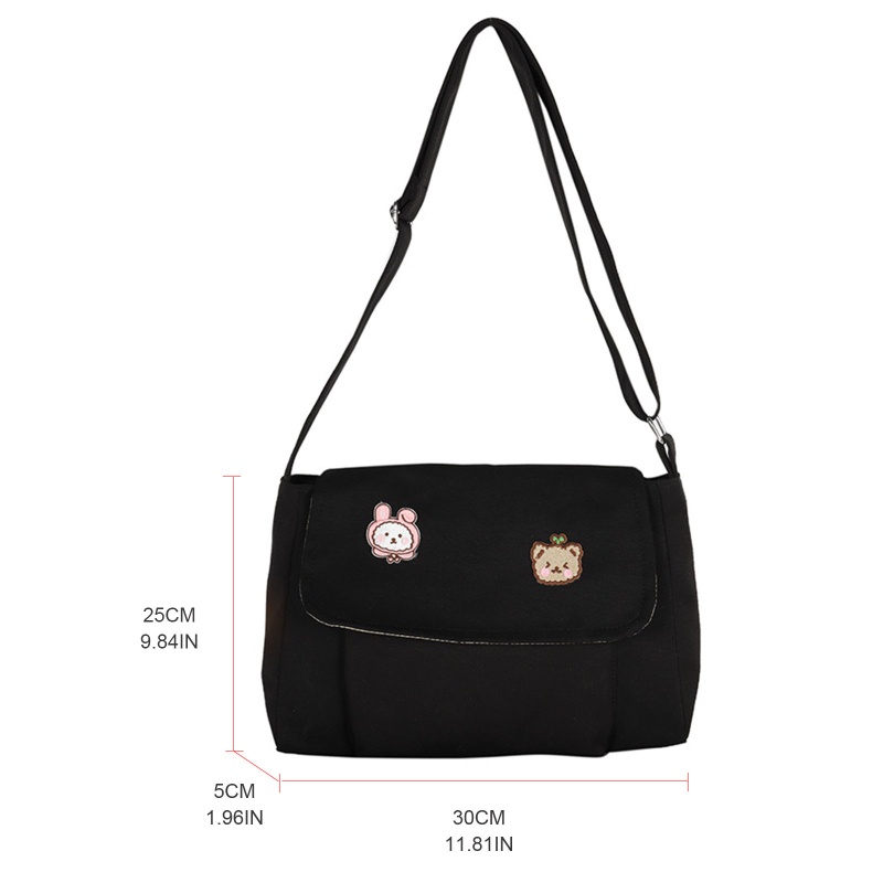 Túi Đeo Chéo Canvas Màu Sắc Xinh Xắn Cho Nữ