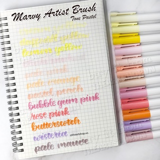 THEARTSHOP Bút đầu cọ thư pháp màu nước MARVY Artist Brush - Pastel series