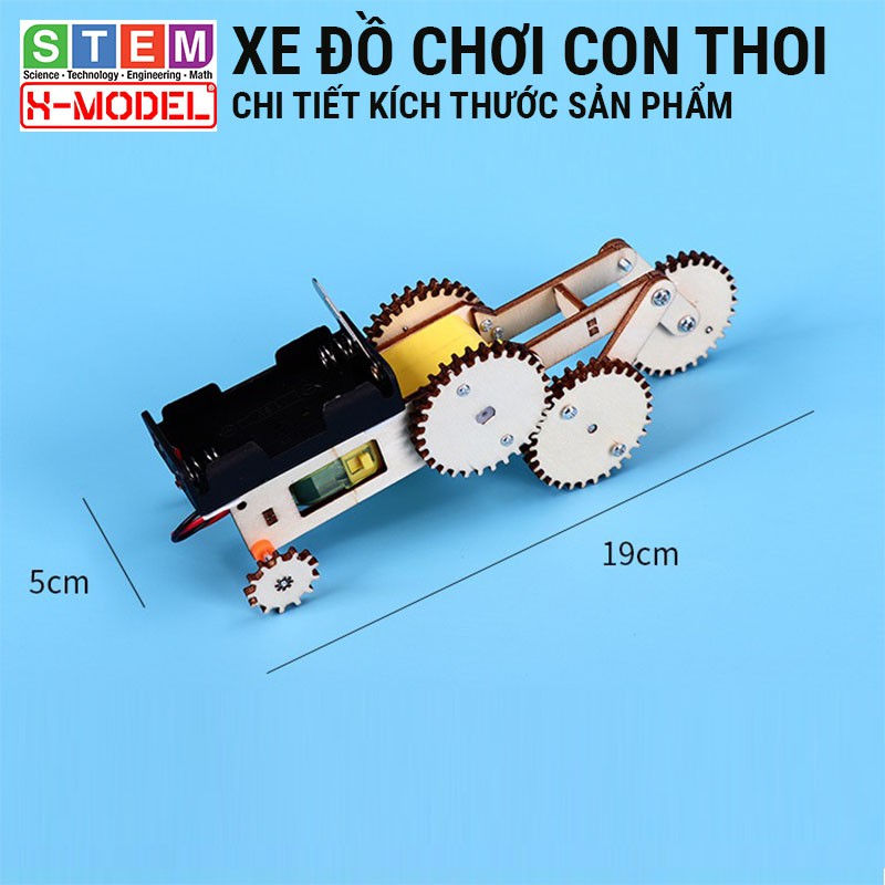 Đồ chơi cho bé STEM Xe con thoi bánh răng có thể di chuyển XMODEL ST80, Đồ chơi DIY Do it Yourself [Giáo dục STEM]