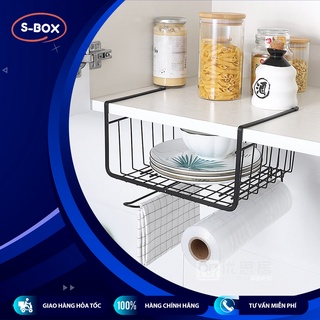 Giỏ sắt đựng đồ SBox - Giỏ sắt đa năng có móc treo tiện lợi trong không gian bếp