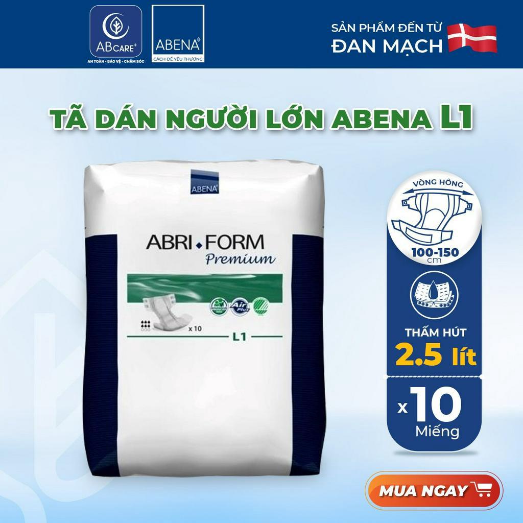 [ Mua 1 tặng 1] Tã dán người lớn Abena nhập khẩu 100% Đan Mạch thấm 2,4 lít, ngăn viêm da