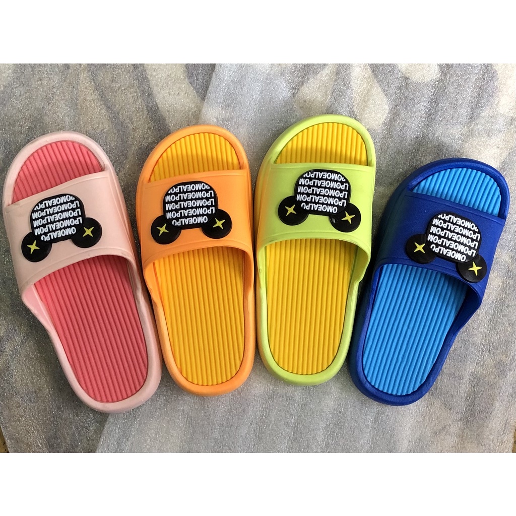 Dép lê bánh mì gấu trẻ em nam nữ, dép trẻ em bánh mì in gấu unisex