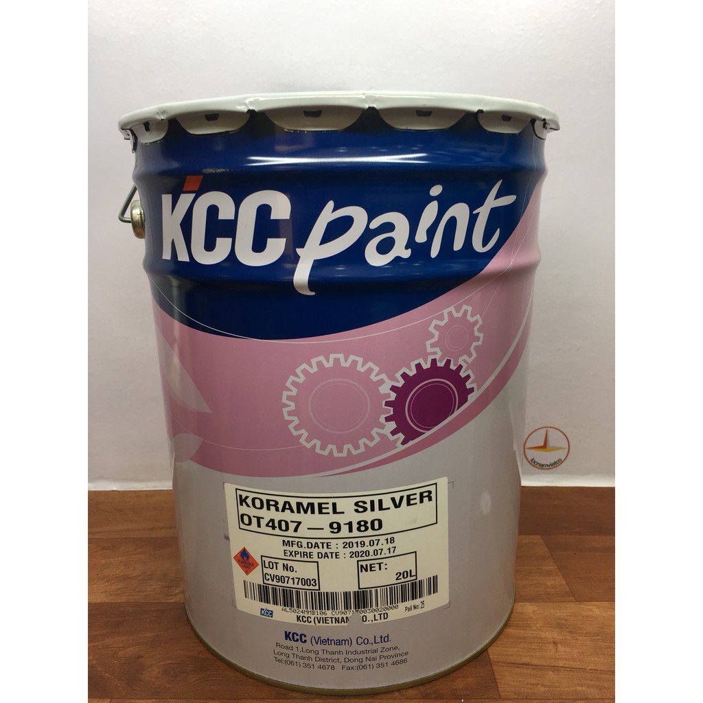 SƠN CHỊU NHIỆT KCC KORAMEL SILVER OT407-9180 200 độ C-20L