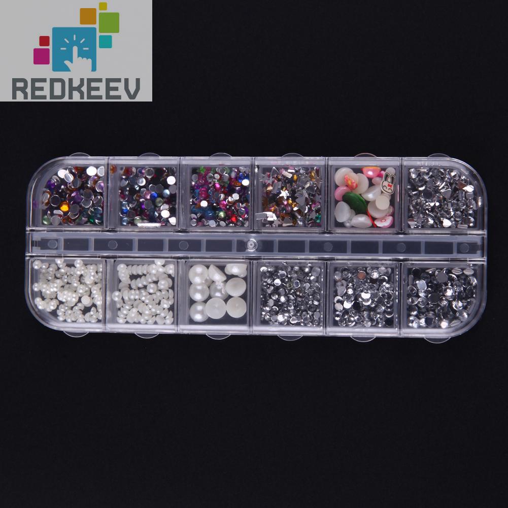 Hộp Đựng Đá Đính Tranh 12 Ngăn Tiện Dụng