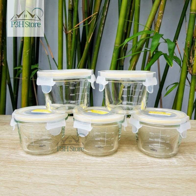 Hộp thủy tinh chia vạch Lock&amp;Lock Baby Food Container dung tích 150ml dùng đựng thức ăn cho bé LLG820