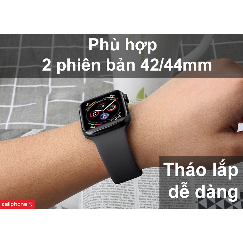 Dây đồng hồ AW Watch Series 1 2 3 4 5 6 SE , dây đồng hồ thời trang hãng Coteetci silicon dẻo đủ size 38 40 42 44mm