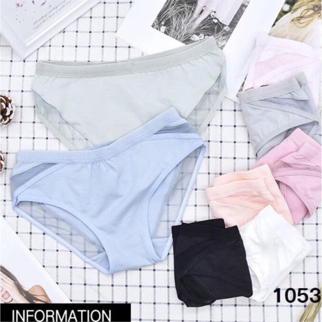 Quần lót cotton phối ren sexy 1053 (40-52kg)