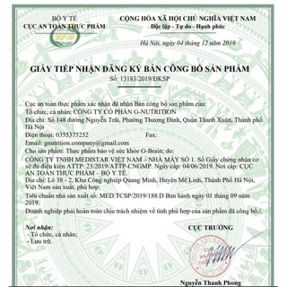 10 hộp G Brain cốm bổ não