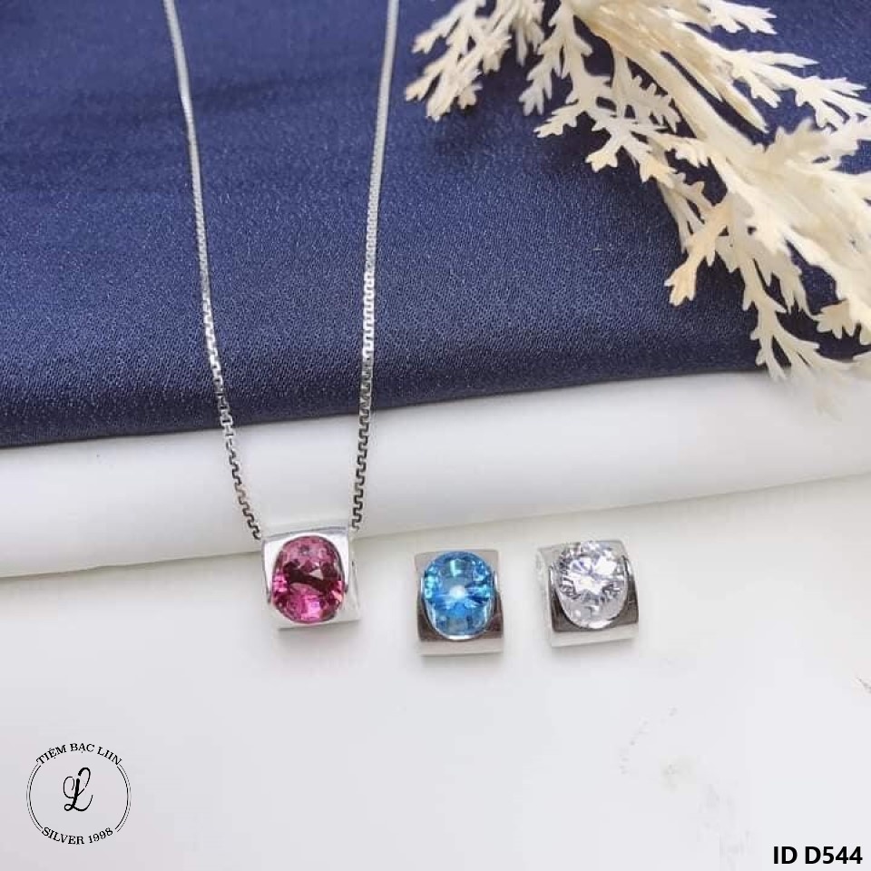 Dây chuyền bạc mặt hình vuông Silver1998 D544