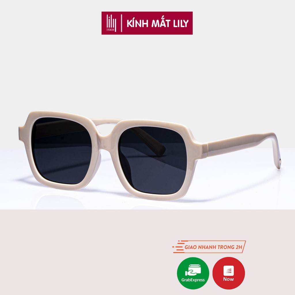 Kính râm nam nữ Liilyeyewear mắt vuông nhựa cứng cáp màu sắc thời trang 3889