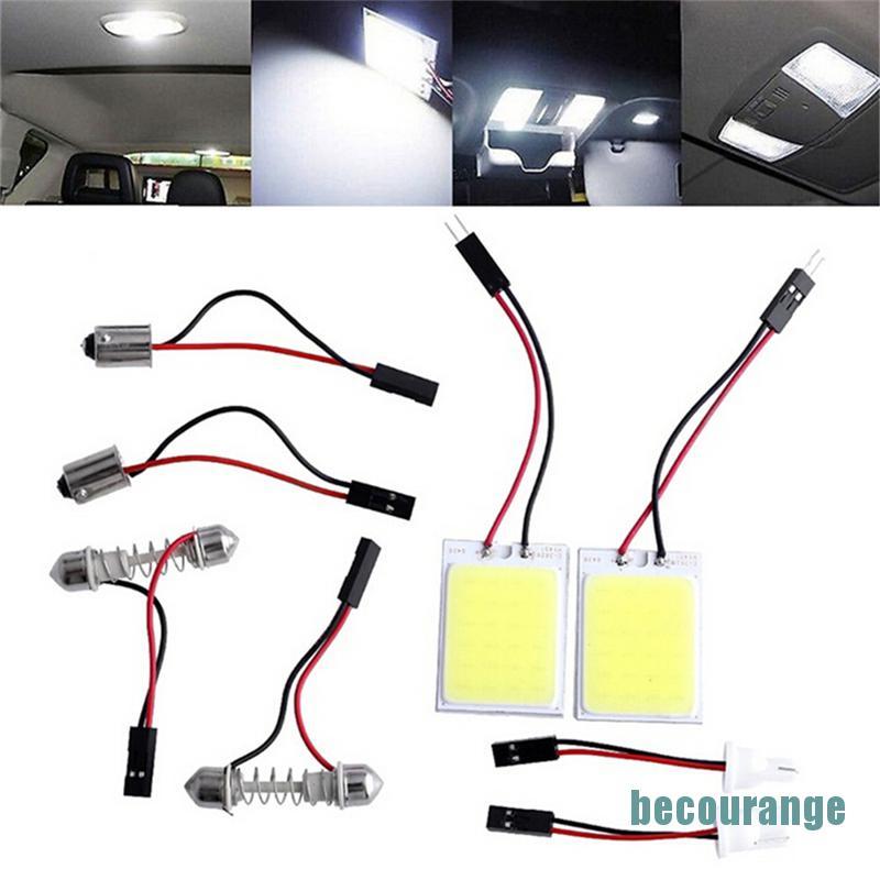 [becourange]HID White 24COB LED Panel Light For Car Interior Door Trunk Map Dome Light