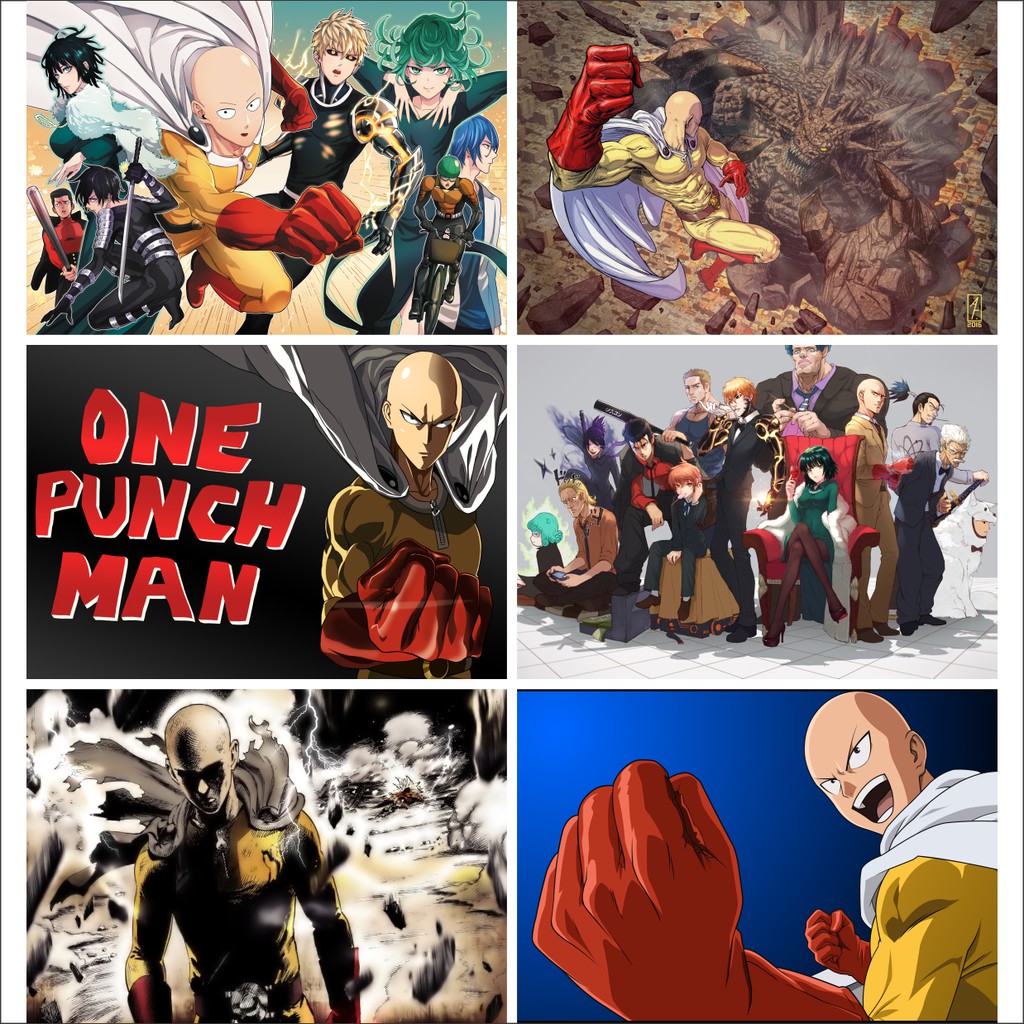 Set 6 Tấm Poster Áp Phích Anime One Punch Man By AnimeX