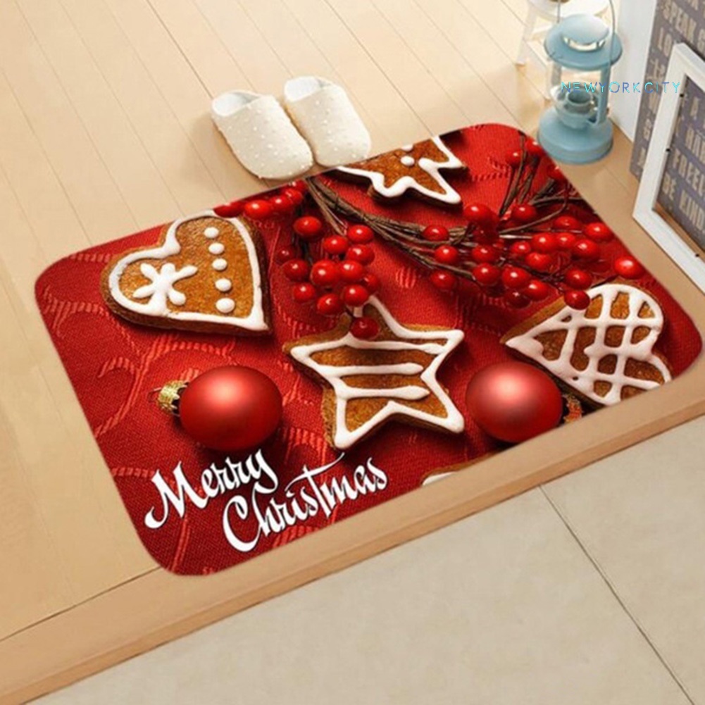 Thảm lót cửa chùi chân Chống Trượt Họa Tiết Giáng Sinh