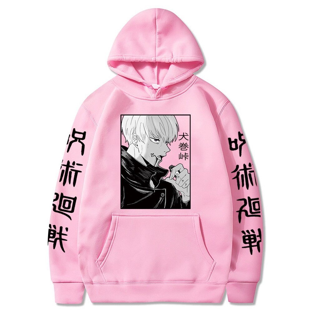 Anime Cửu Âm Chân Kinh Kaisen Áo Hoodie Inumaki Toge Cosplay Áo Thun Cổ Áo Nỉ Nam Nữ