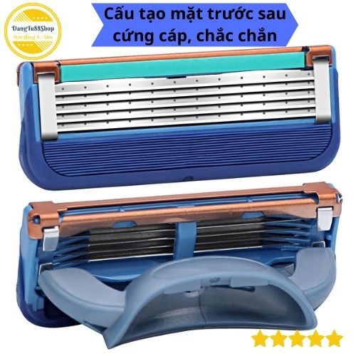 Dao cạo râu Giiulle 5 lưỡi loại tốt- combo linh hoạt[tặng kèm 1tuýp kem cạo]- Đầu thay lắp vừa gillette fusion 5