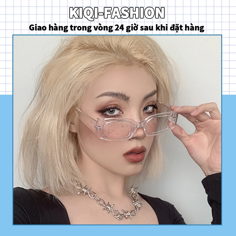 Kính râm thời trang gọng chữ nhật phong cách hip hop cá tính cho cả nam và nữ