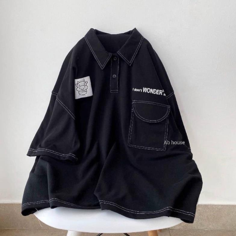 Áo BẦU Polo Unisex Chỉ Nổi Hot Hit From Rộng có size đến 80kg Chất Cotton mềm mát mịn