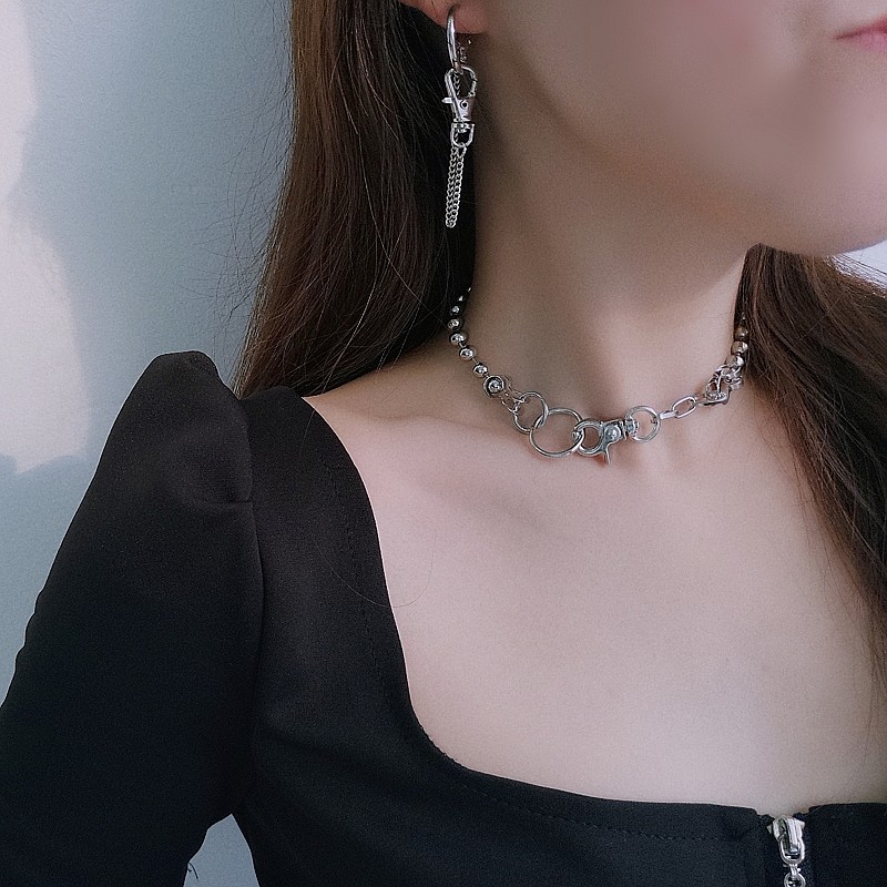 Vòng cổ Thép Phong Cách Hip Hop Thời Trang Hàn Quốc