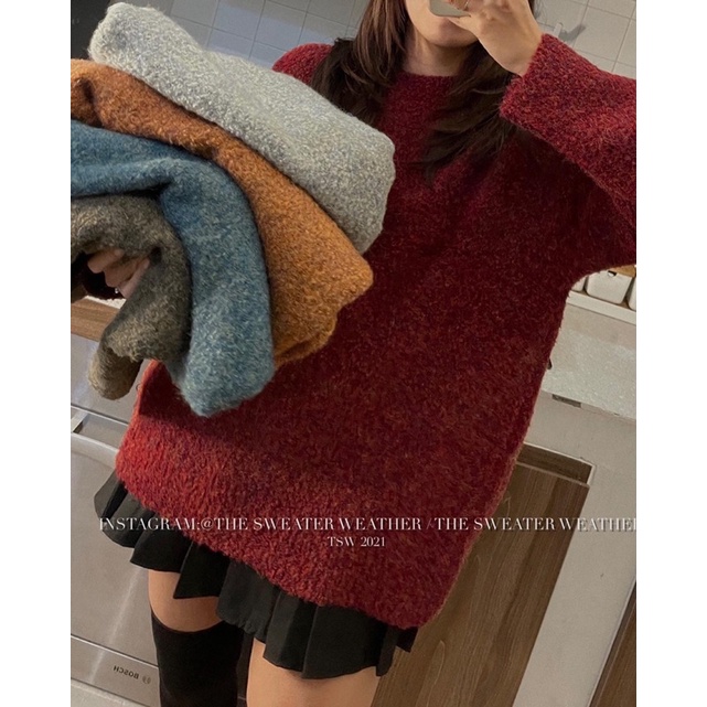 Áo len tiêu cổ tròn chất xù mềm the.sweaterweather TSW | BigBuy360 - bigbuy360.vn