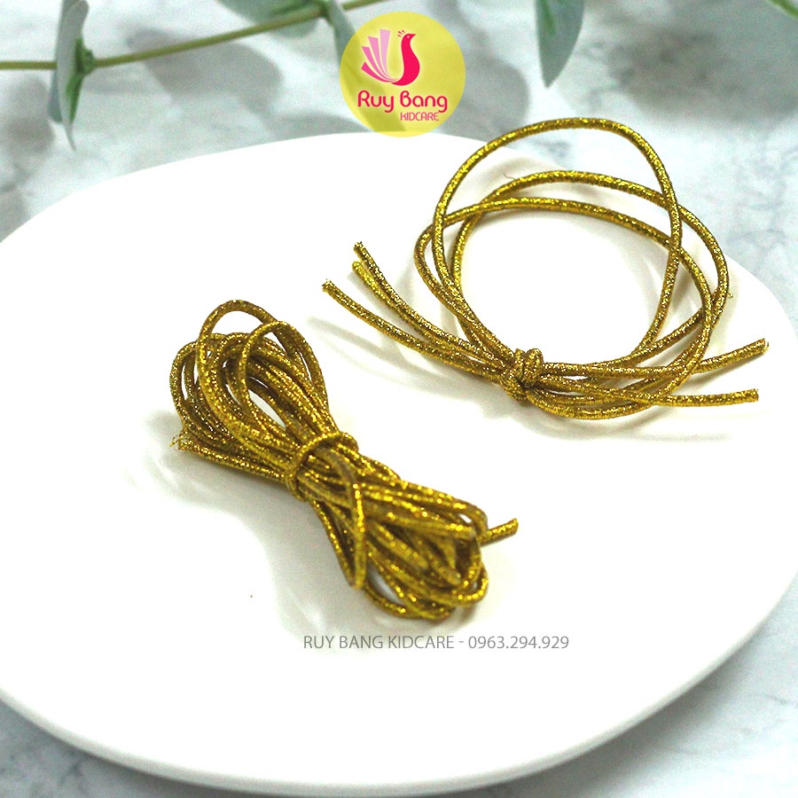 Chun buộc tóc nhũ met - cuộn 5m