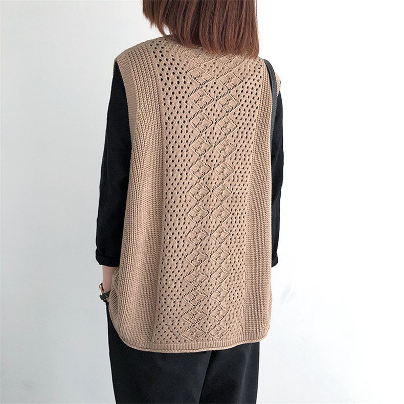 Áo gile len nữ, áo cardigan khoác ngoài cho mẹ GL04