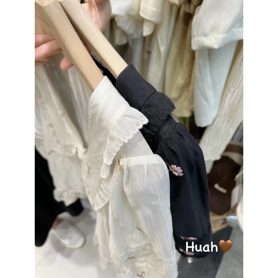 Áo von hoa cổ bẻ 6028