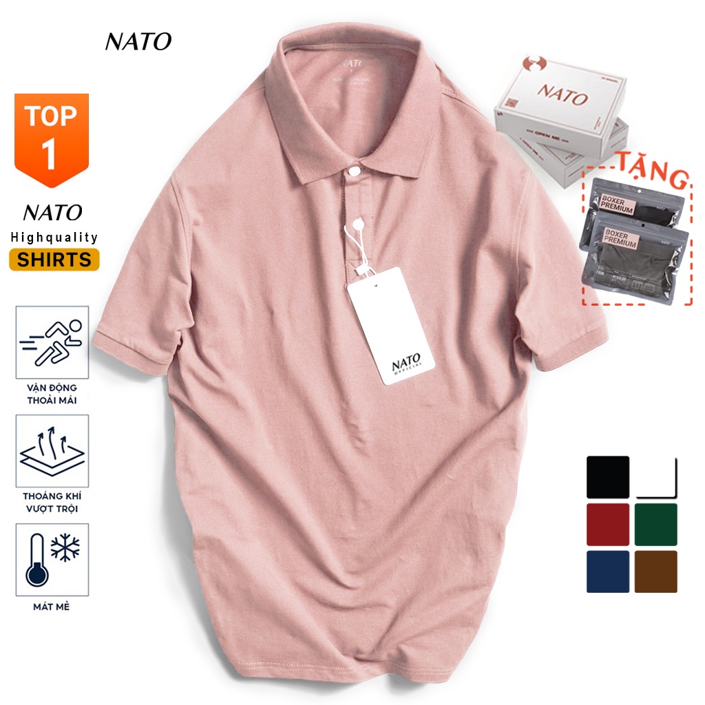Áo Thun Polo Nam BASIC Vải Cotton Cá Sấu Cao Cấp Basic Đẹp Tay Ngắn Có Cổ Màu Trắng Đen Đỏ Xanh Navy Trơn Họa Tiết NATO