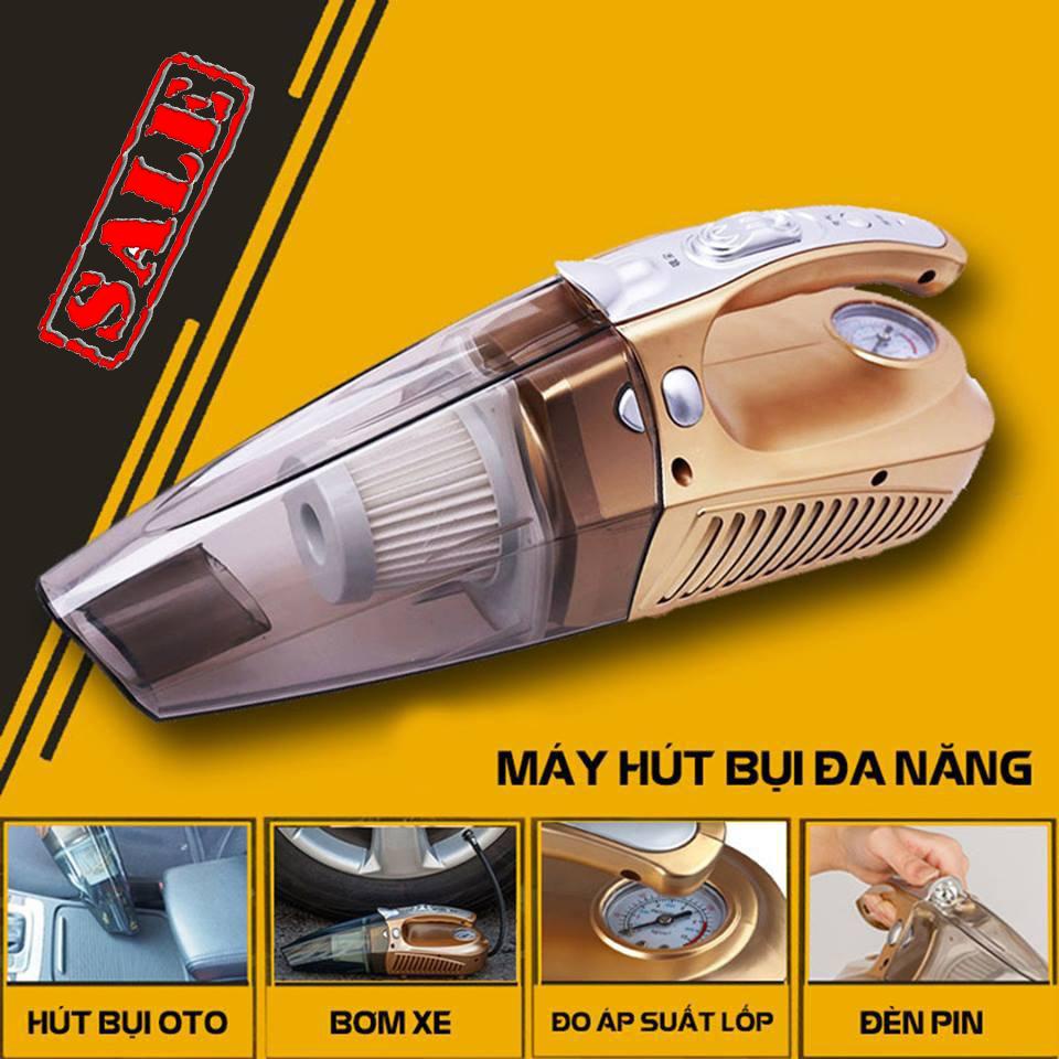 Máy Hút Bụi, Bơm Lốp Ô Tô 4 in 1 Cao Cấp, Hút Sạch Bụi Bẩn, Nhanh Chóng Nhỏ Gọn, Bảo Hành Uy Tín Lỗi