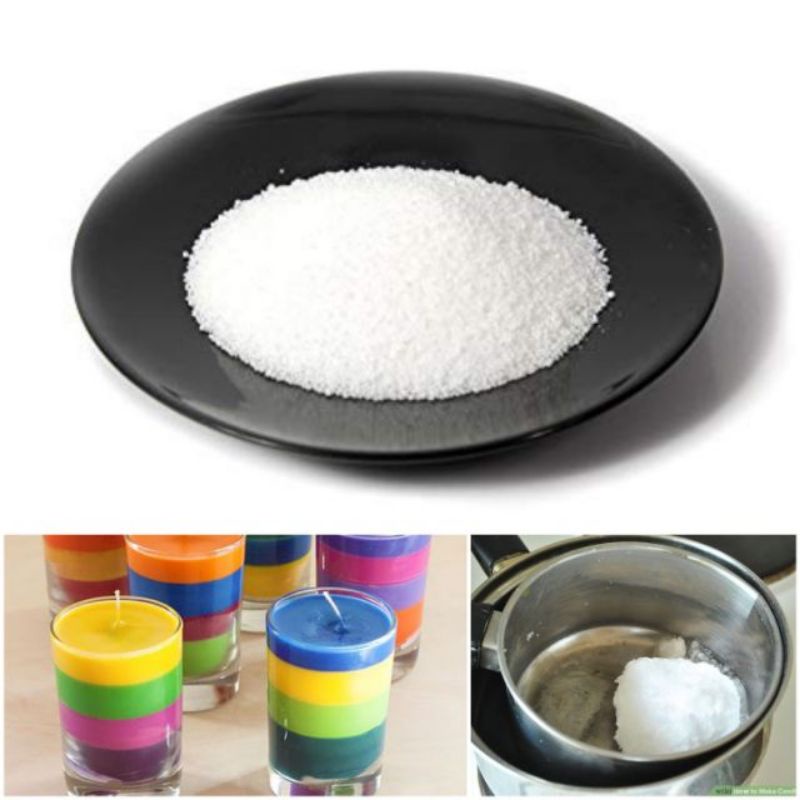 100-200 gram SÁP CỌ MỀM làm nến 100% thiên nhiên TẶNG DÂY TIM KHÔNG KHÓI
