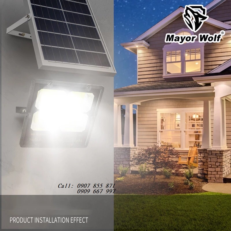 😍Đèn pha năng lượng mặt trời  loại cao cấp MAYOR WOLF LY-TGD001  200W-300W