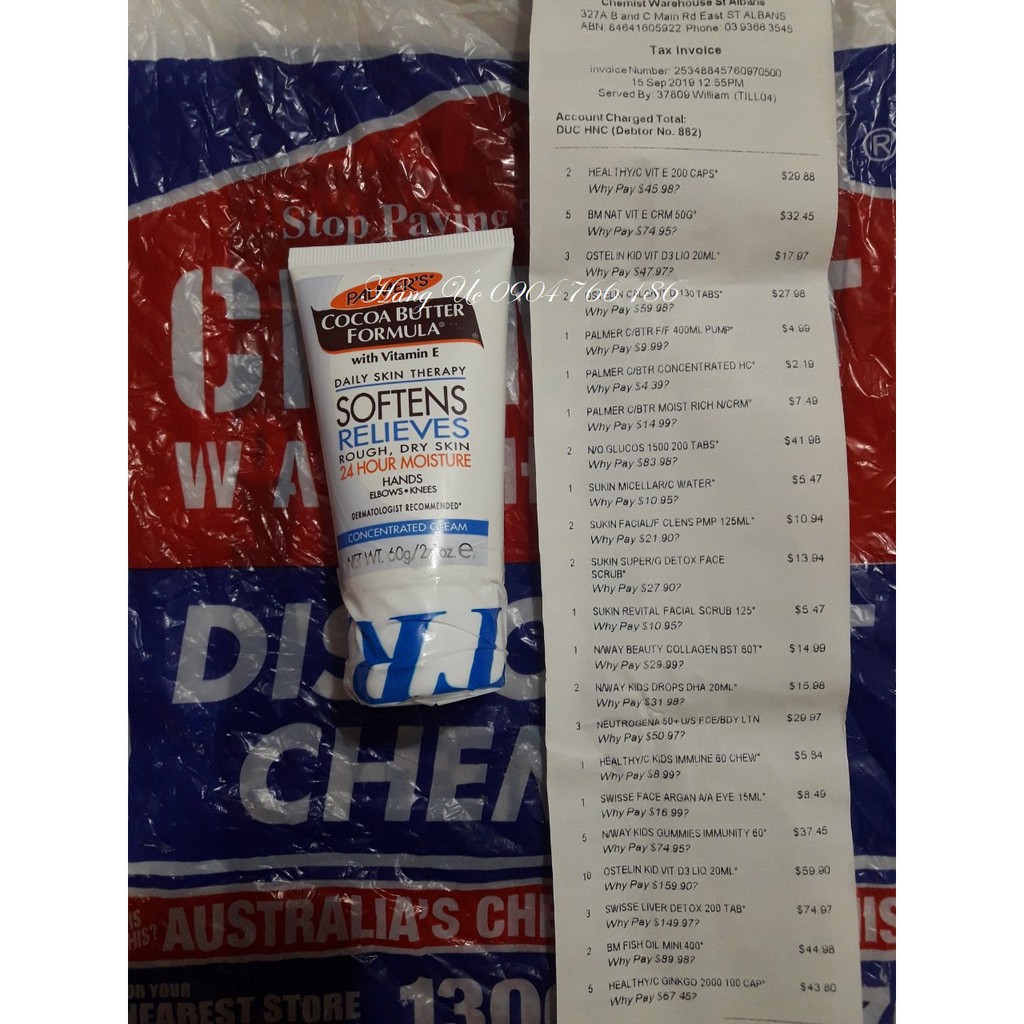 Kem dưỡng da tay giữ ẩm Palmers Cocoa Butter Hand Cream 60g