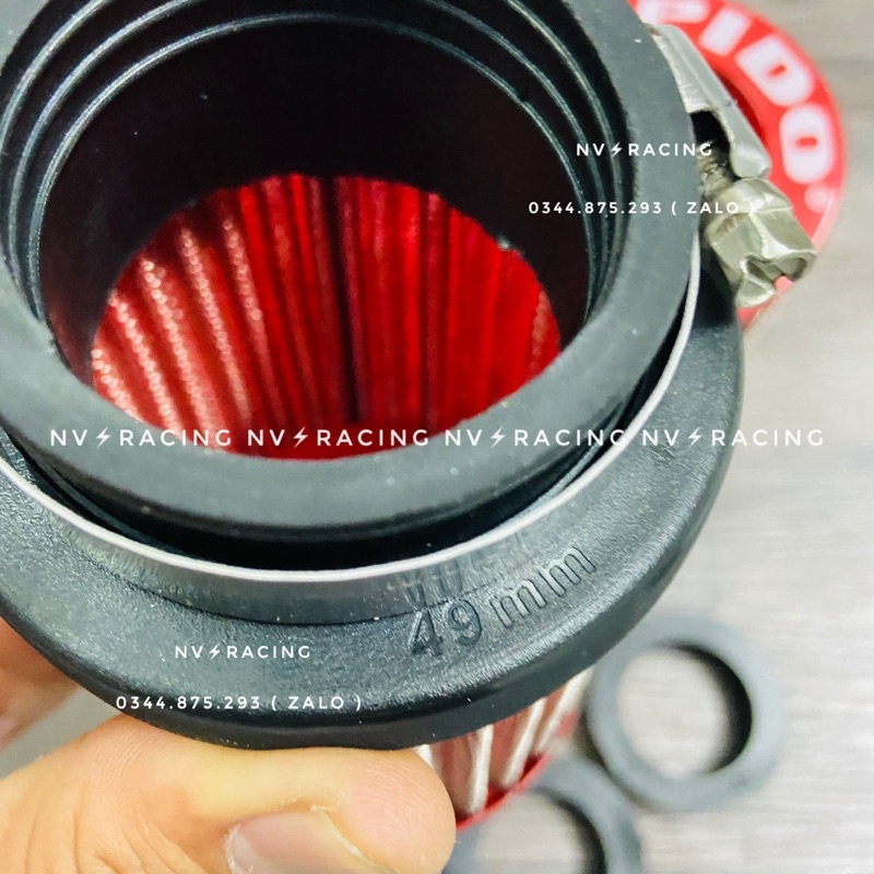 Lọc gió trụ Apido 2 họng 49mm hành chính hãng