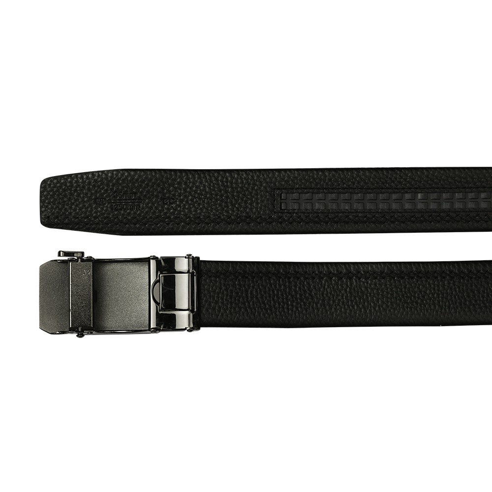 Thắt lưng nam da thật, mặt đặc, khóa cài tự động, màu đen Efora Leather Belt 3581-5-BL