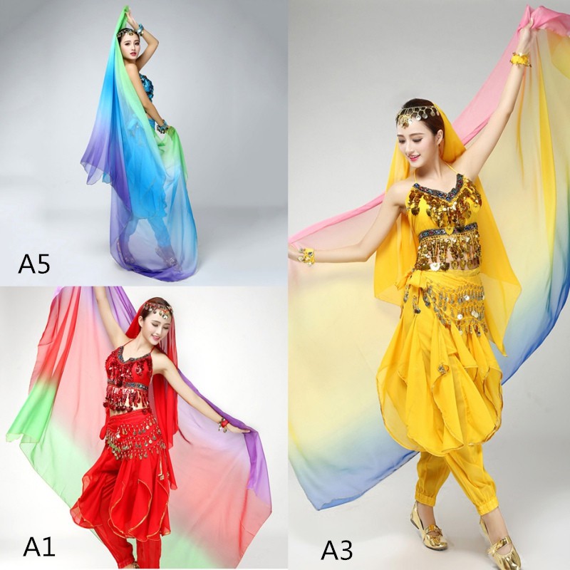 Khăn choàng múa bụng màu gradient