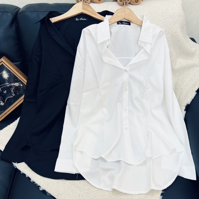 ÁO SƠ MI ĐEN NỮ - ÁO SƠ MI TRẮNG NỮ  - BIG SIZE - ĐỦ SIZE