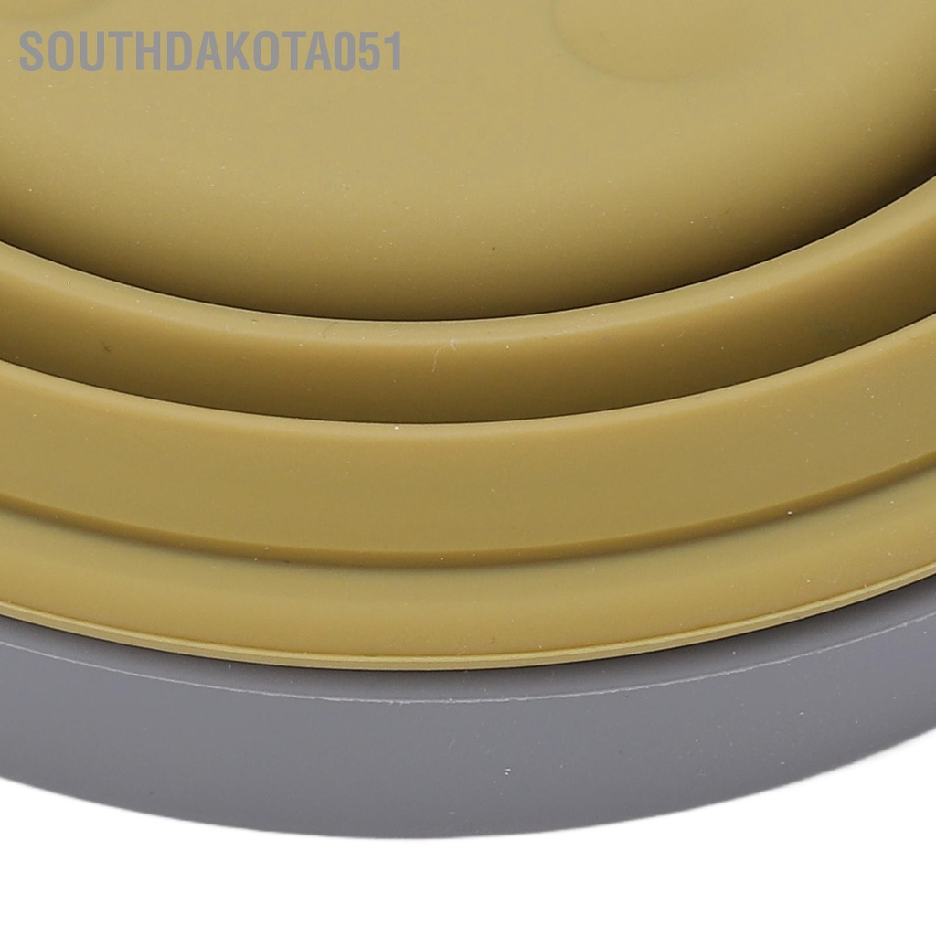 Southdakota051 Bát cắm trại có thể gập lại được bằng silicon Gấp Đồ dùng di động cho du lịch đi bộ đường dài ba lô