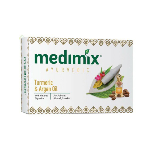 Bánh xà phòng MEDIMIX NGHỆ & DẦU ARGAN 125g - TRỊ MỤN THÂM.