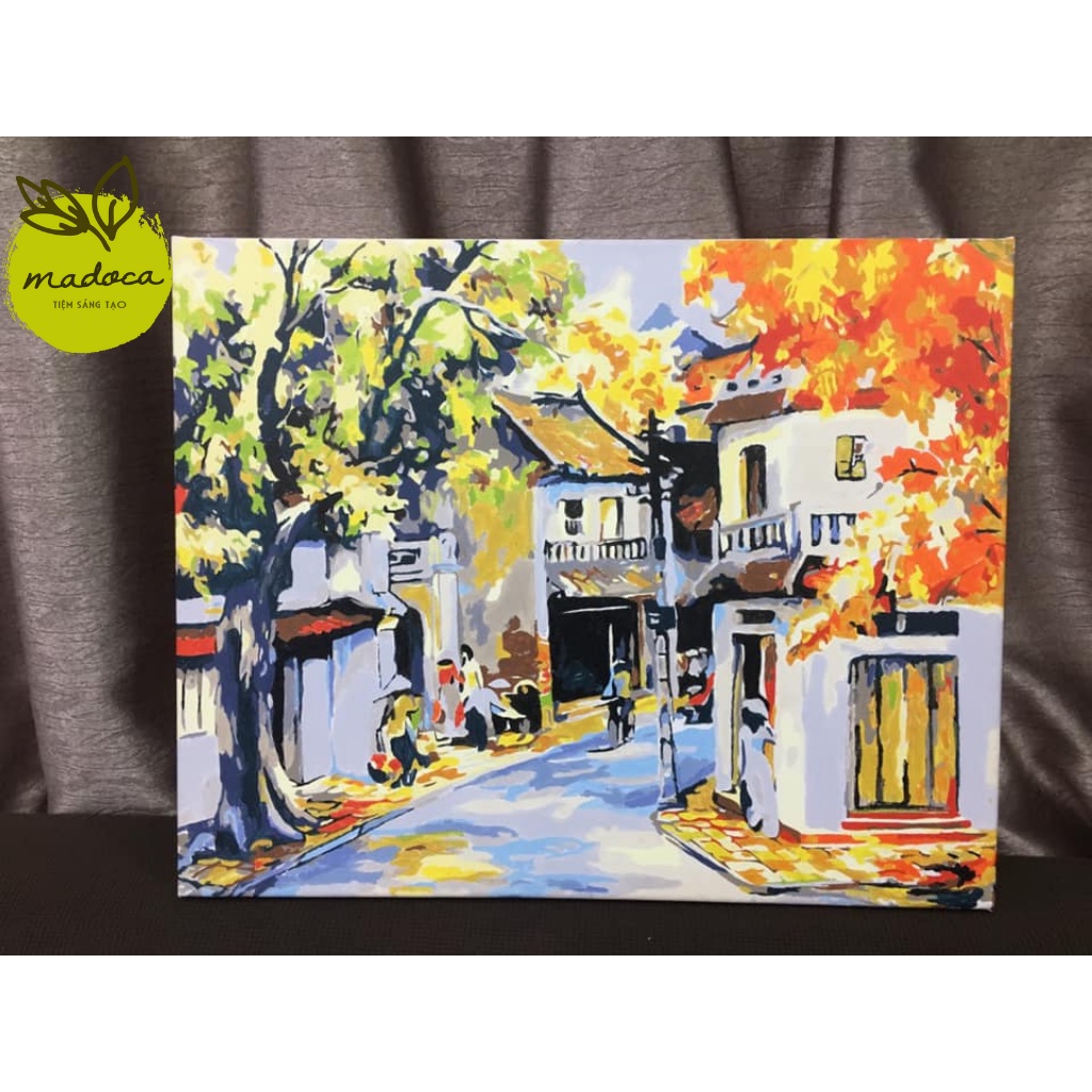 Tranh tô màu số hóa Madoca có khung 40x50cm kết hợp T89 và TVN2