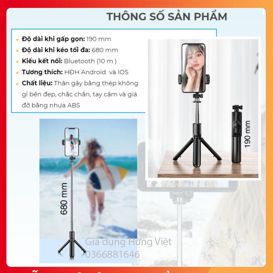 Gậy selfie, kết nối bluetooth đơn giản, nhanh chóng [GẬY TỰ SƯỚNG] | BigBuy360 - bigbuy360.vn