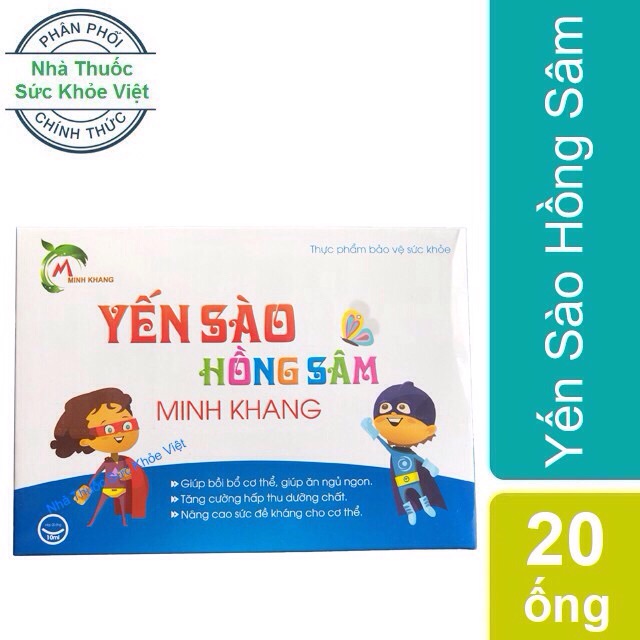 Yến Sào Hồng Sâm - Giúp bé ăn ngon, ngủ tốt, tăng hấp thu, tăng sức đề kháng, giảm ốm vặt, mau lớn ✅(Hàng Chính Hãng)