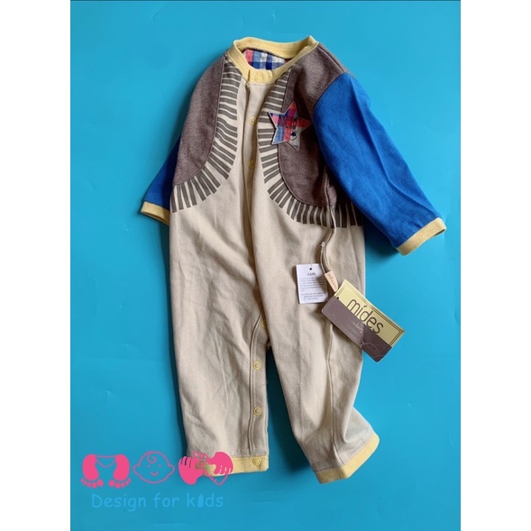 Bodysuit / Sleepsuit MIDES xuất Pháp vải cotton cho bé
