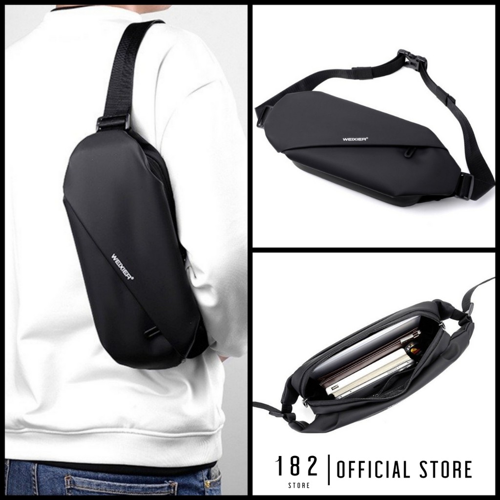 Túi Đeo Chéo Nam WEIXIER WX01 Chống Nước Thể Thao Kích Thước 36x15x5 Cặp Đeo Ngực, Hông Và Bao Tử Đa Năng -The Black Box | BigBuy360 - bigbuy360.vn