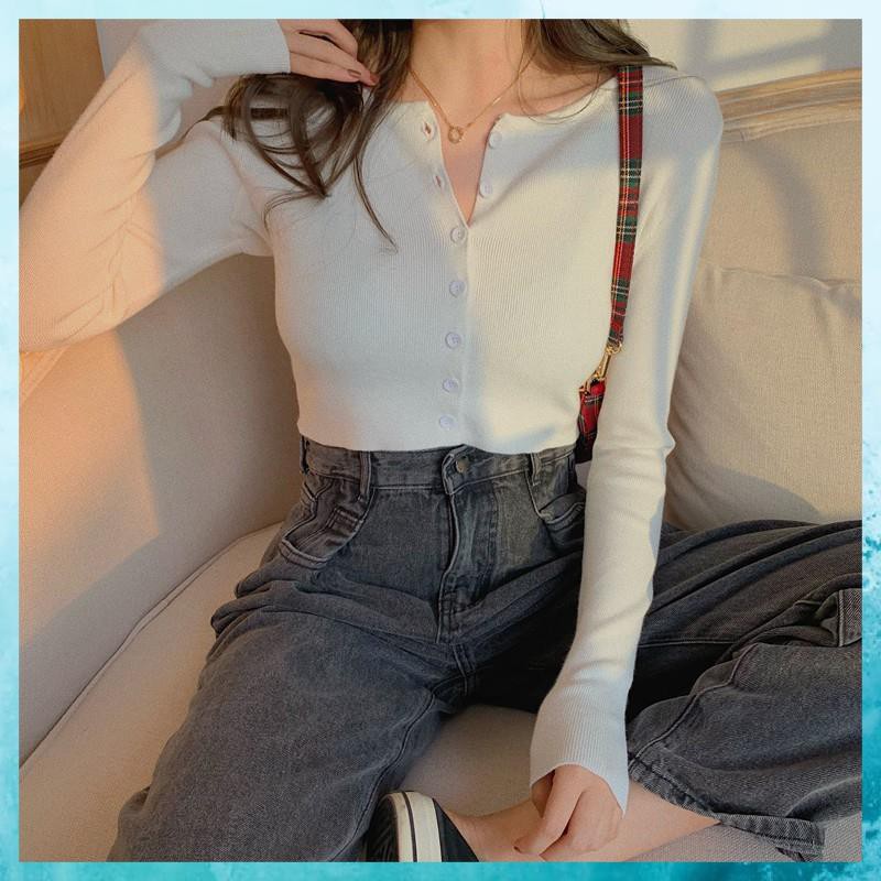 [FreeShip] Áo Croptop Nữ Kiểu Tay Dài, Croptop Nữ Tay Ngắn Phong Cách Hàn Quốc | BigBuy360 - bigbuy360.vn