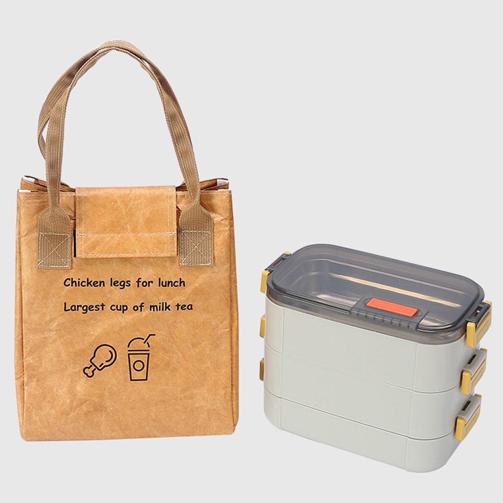 [Fenteer1] Túi Tote Đựng Hộp Cơm Trưa Đa Năng Chống Nước Có Thể Tái Sử Dụng