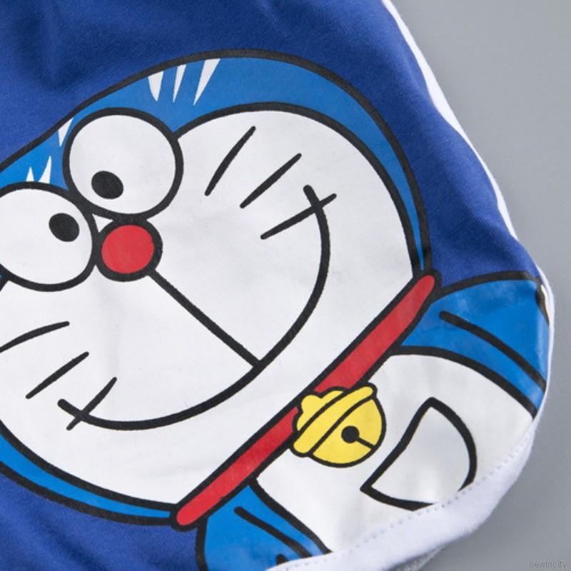 Bộ áo thun ngắn tay in hoạt hình + quần ngắn mềm mại cho bé trai